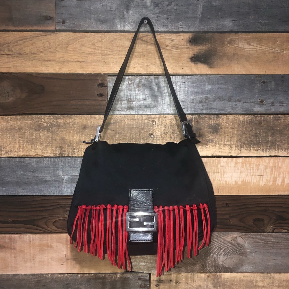 đź’•SOLD đź’•Custom*** Fendi Shoulder Bag w/ fringe - Picture 3 of 7
